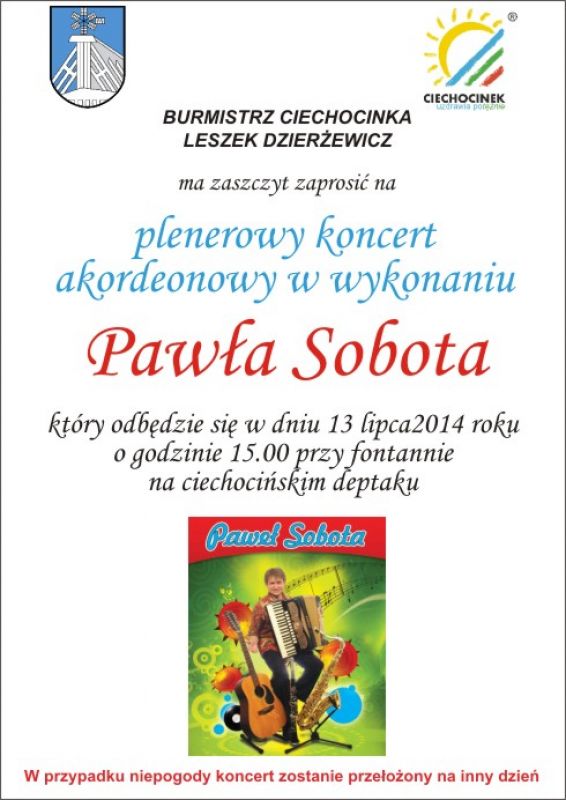 Koncert akordeonowy Pawła Sobota