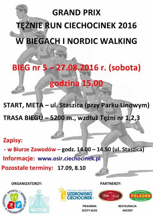 Grand Prix Tężnie Run Ciechocinek 2016 w Biegach i Nordic Walking