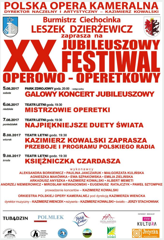 Jubileuszowy festiwal operowo-operetkowy