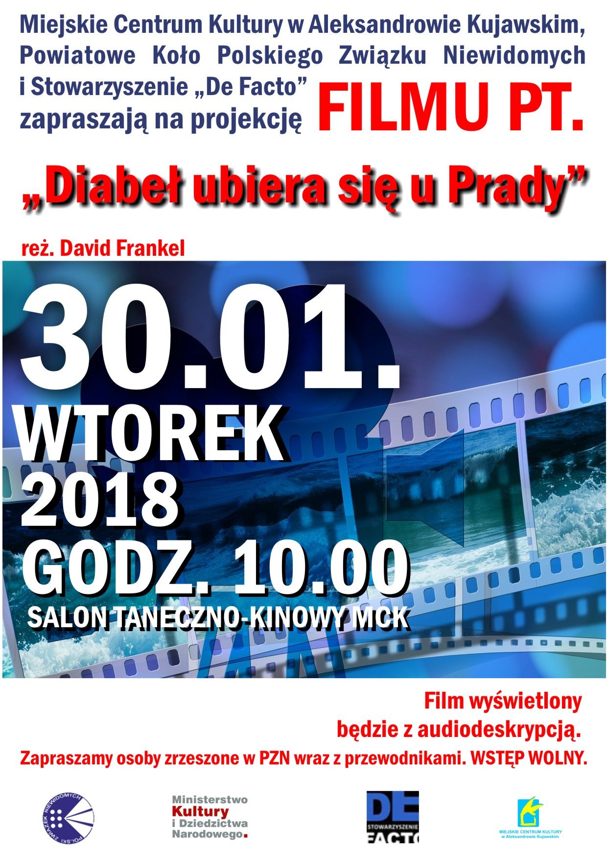  Powiatowe Koło Polskiego Związku Niewidomych zaprasza na film